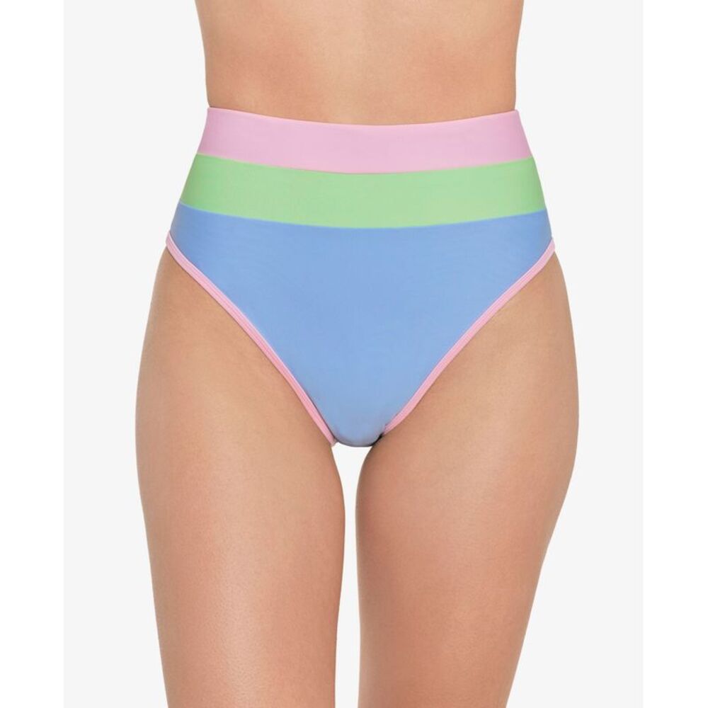 Salt + Cove Juniors' Colorblocked High-Waist Bikini Bottoms
